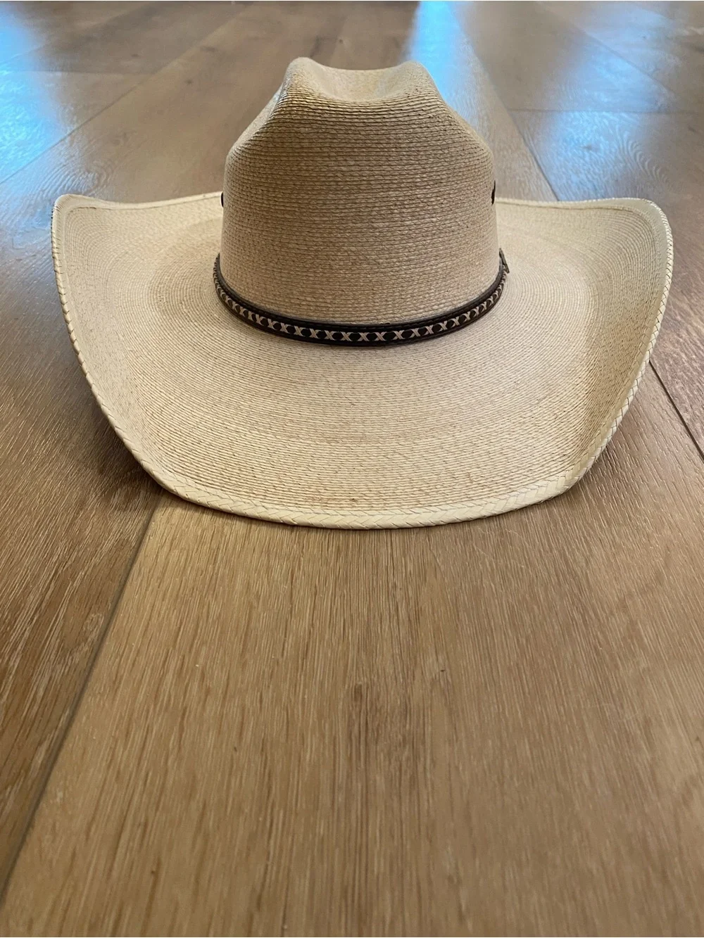 Cavender’s Straw Cowboy Hat Kids 7 Decorative Band Concho Western Rodeo Ranch